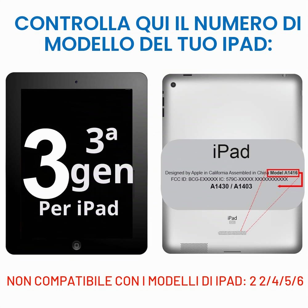 MMOBIEL Digitizer compatibile con iPad 3 (Nero) 9.7 Pollici 2012 Assemblaggio schermo tattile touchscreen frontale Incl kit attrezzi