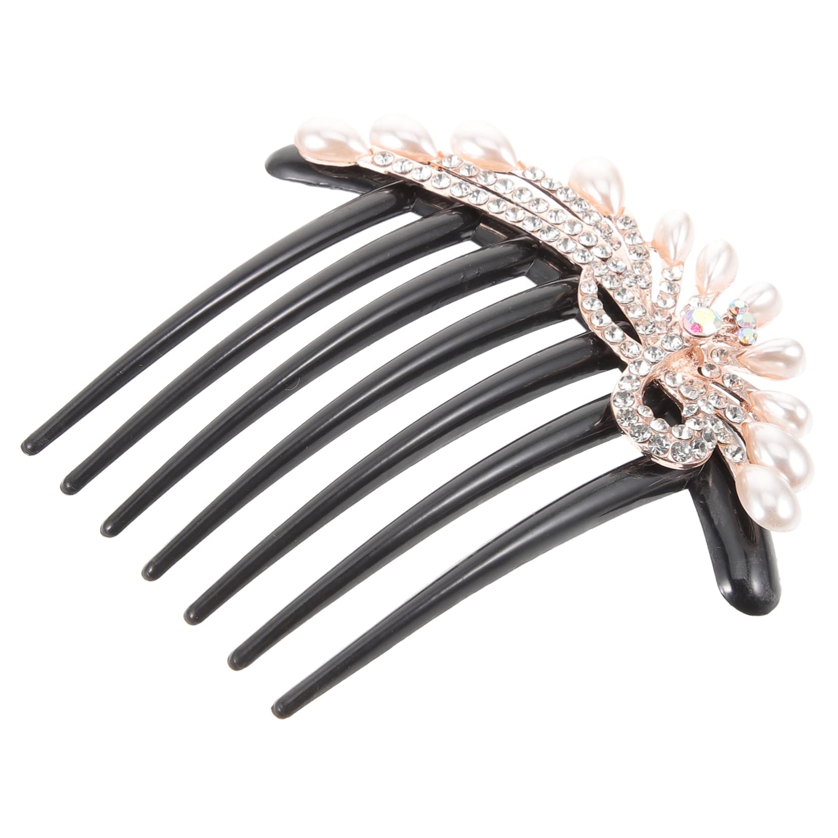 Gogogmee Rhinestone and Pearl Hair Side Comb for Women Elegant Headpiece for Weddings Engagements and Proms Decorative Hair Accessory for Durable and Stylish Hairpin