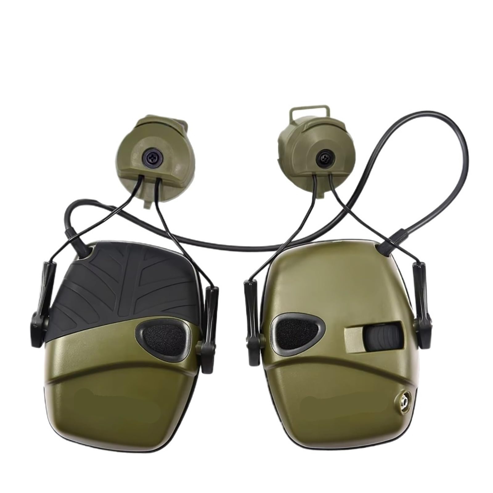 Auriculares Protectores con amplificación de Sonido y antiruido for Deportes al Aire Libre(HL-Y-BHA-Green)