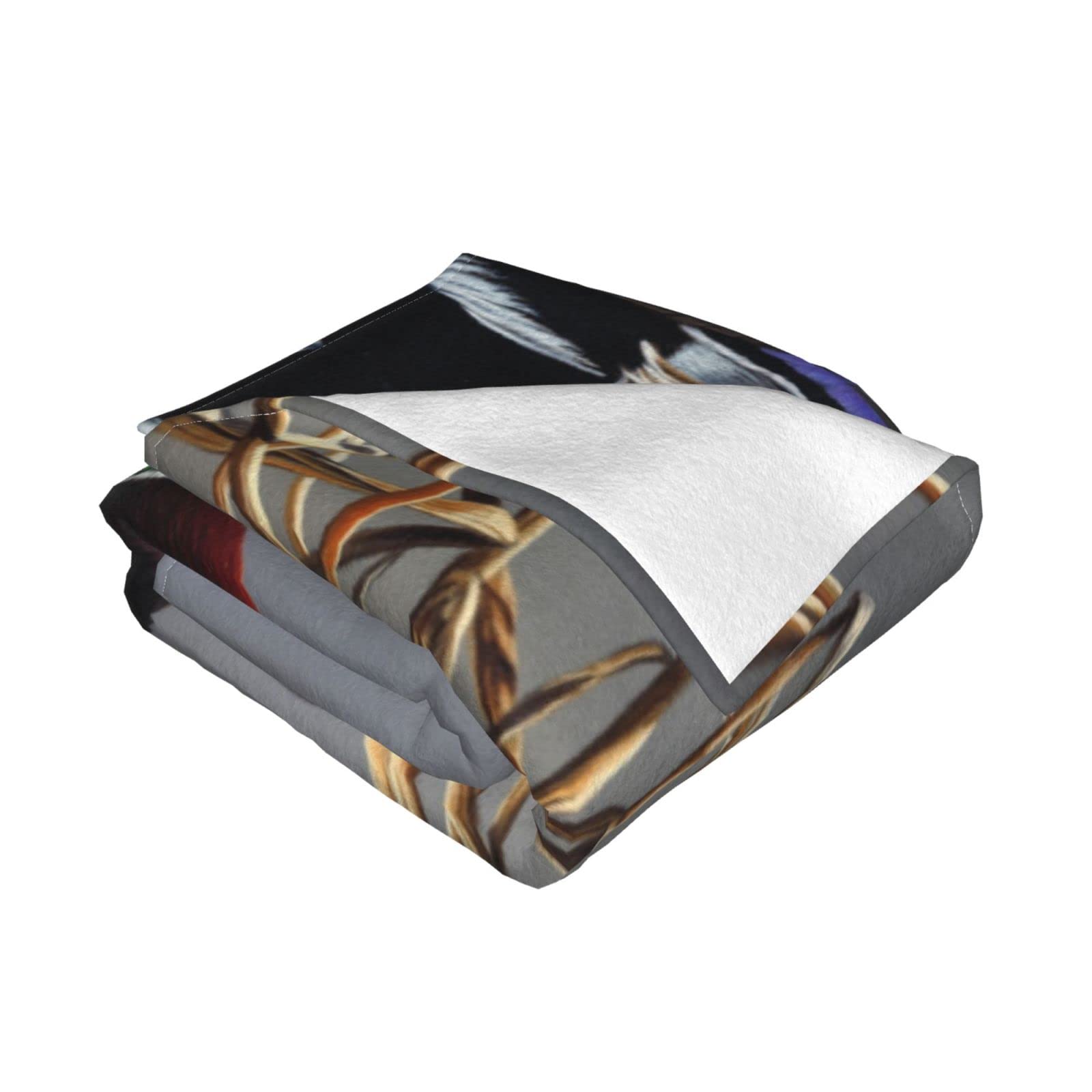Couverture Canard Colvert 150x130 Cm - Flanelle Polaire Douce - Motif Nature - Pour Canapé, Bureau, Camping