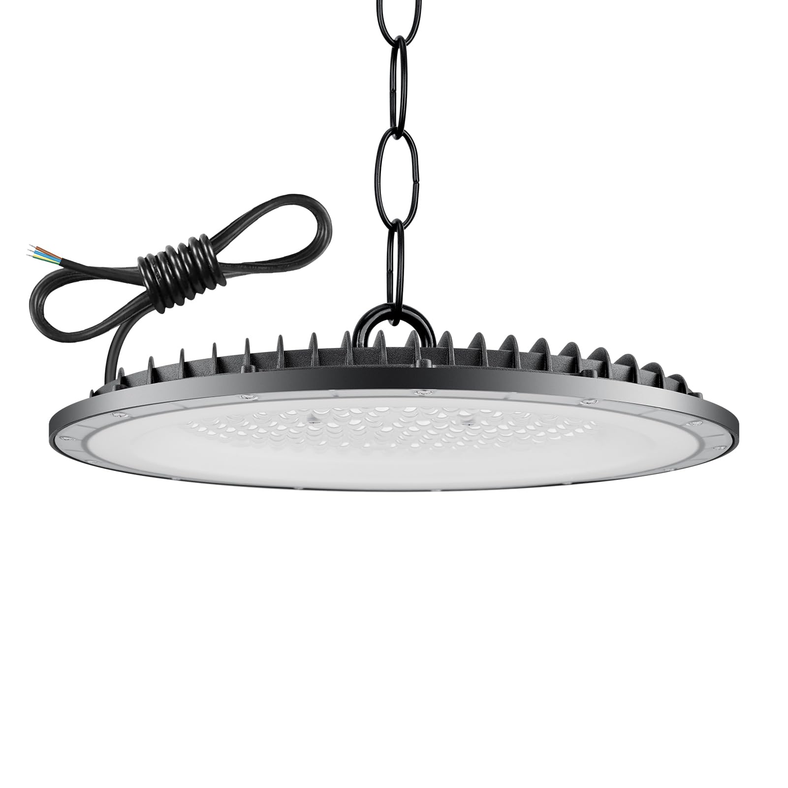Bellanny 300W UFO LED High Bay Light, 30000LM 6500K Daylight White Workshop Lighting, IP65 Waterproof LED Warehouse Lighting with 50cm Chain for Garage Workshop Factory Shop