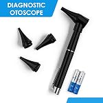 Primacare | DS-9199 Nurse Essentials Starter Kit with Handheld Travel Case | 3 Part Kit Includes Adult Aneroid Sphygmomanometer Blood Pressure Monitor, Stethoscope, Mini Diagnostic Otoscope | Black