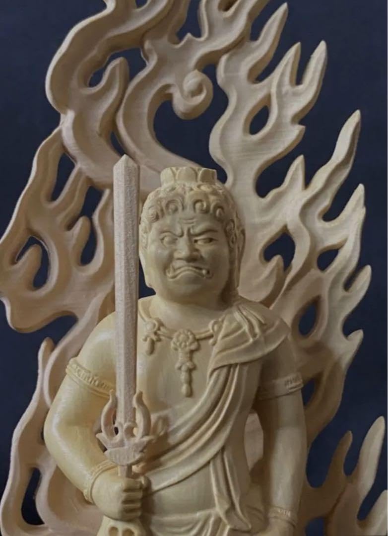 Amazon.co.jp: 仏教工芸品 総柘植材 精密彫刻 極上品 木彫仏教 仏師で 