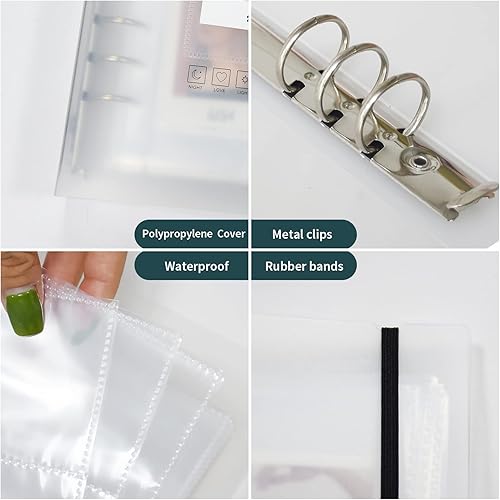 Miniatura 5 de Kpop - Carpeta para tarjetas fotográficas A5, carpeta de tarjetas fotográficas Kpop, 6 anillas, protectores de tarjetas, páginas pequeñas, libro de