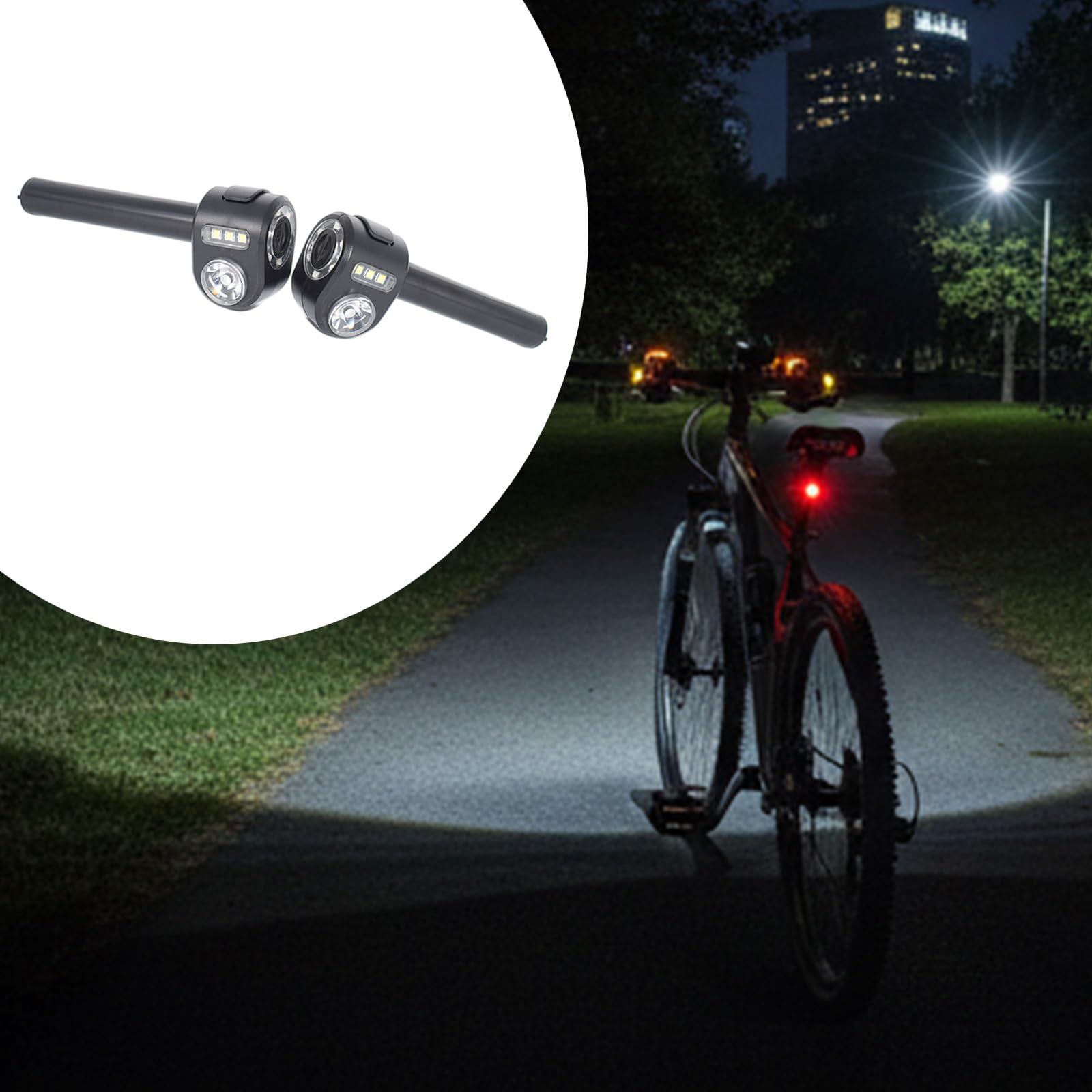 2lots - Luce per bicicletta versatile, con sistemi di montaggio regolabili e diversi modelli di luce, per varie condizioni atmosferiche, LED di segnalazione