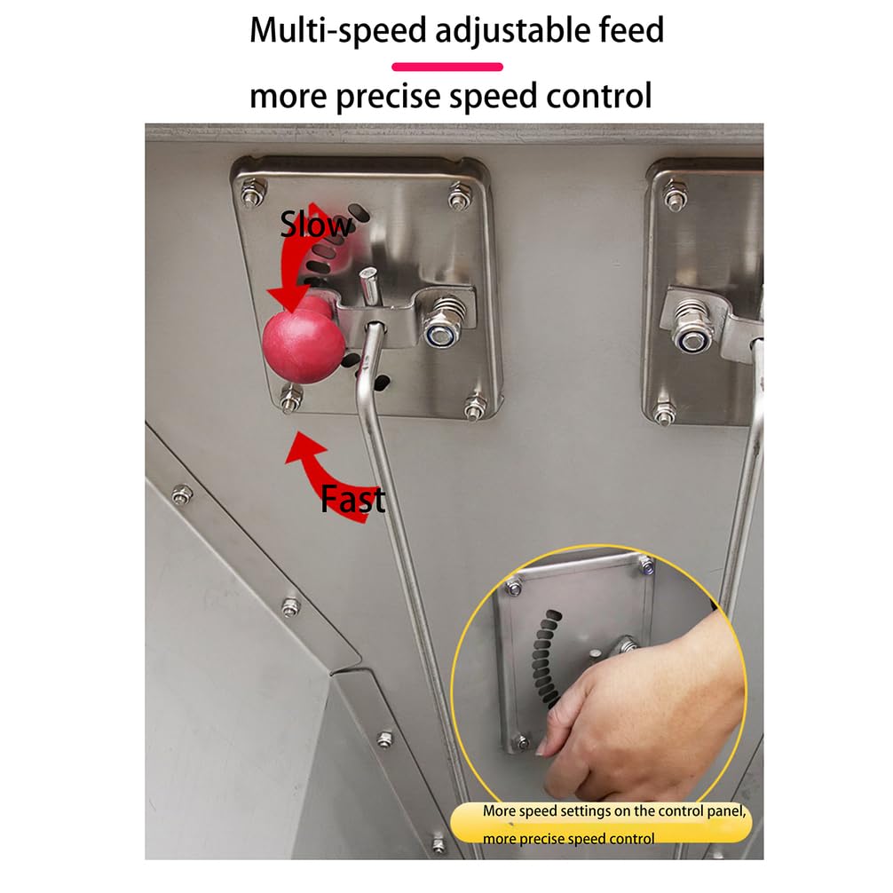 Mangiatoie in Acciaio Inossidabile A Una O Due Facciate Feeder Suini Mangiatoia A Due Facciate per Suini Alimentatore Suinetti Attrezzature per L'allevamento Suino,Argento,L125*H90*W74