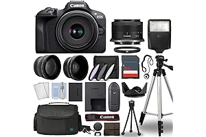 Canon EOS R100 Mirrorless Digital Camera Body Black with Canon RF-S 18-45mm...