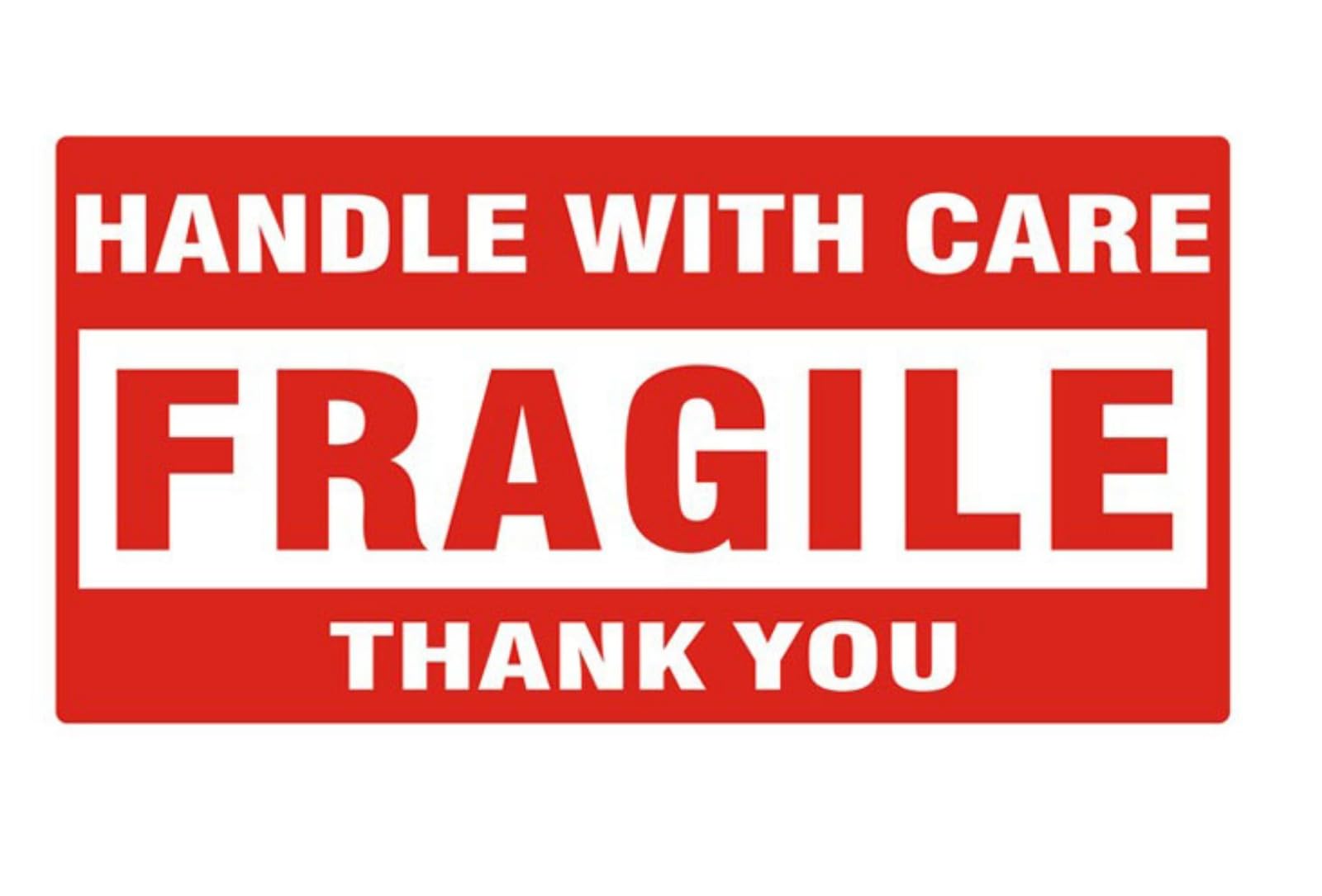 Étiquettes Rouge Fragile, Autocollants Avertissement Colis