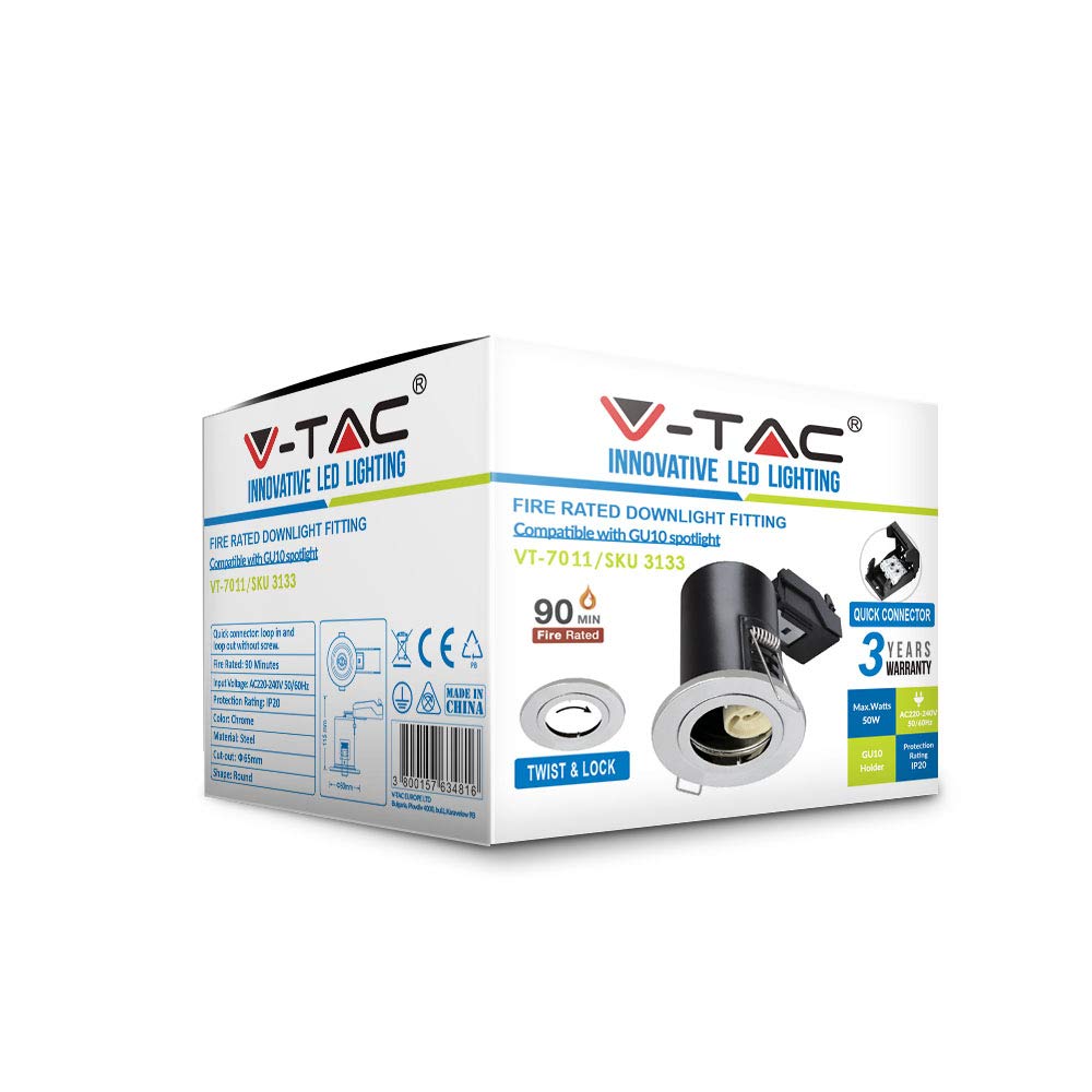 V-TAC PRO VT-30ST Armatura lampada stradale led 30W chip samsung bianco freddo 6400K slim IP65 - sku 526