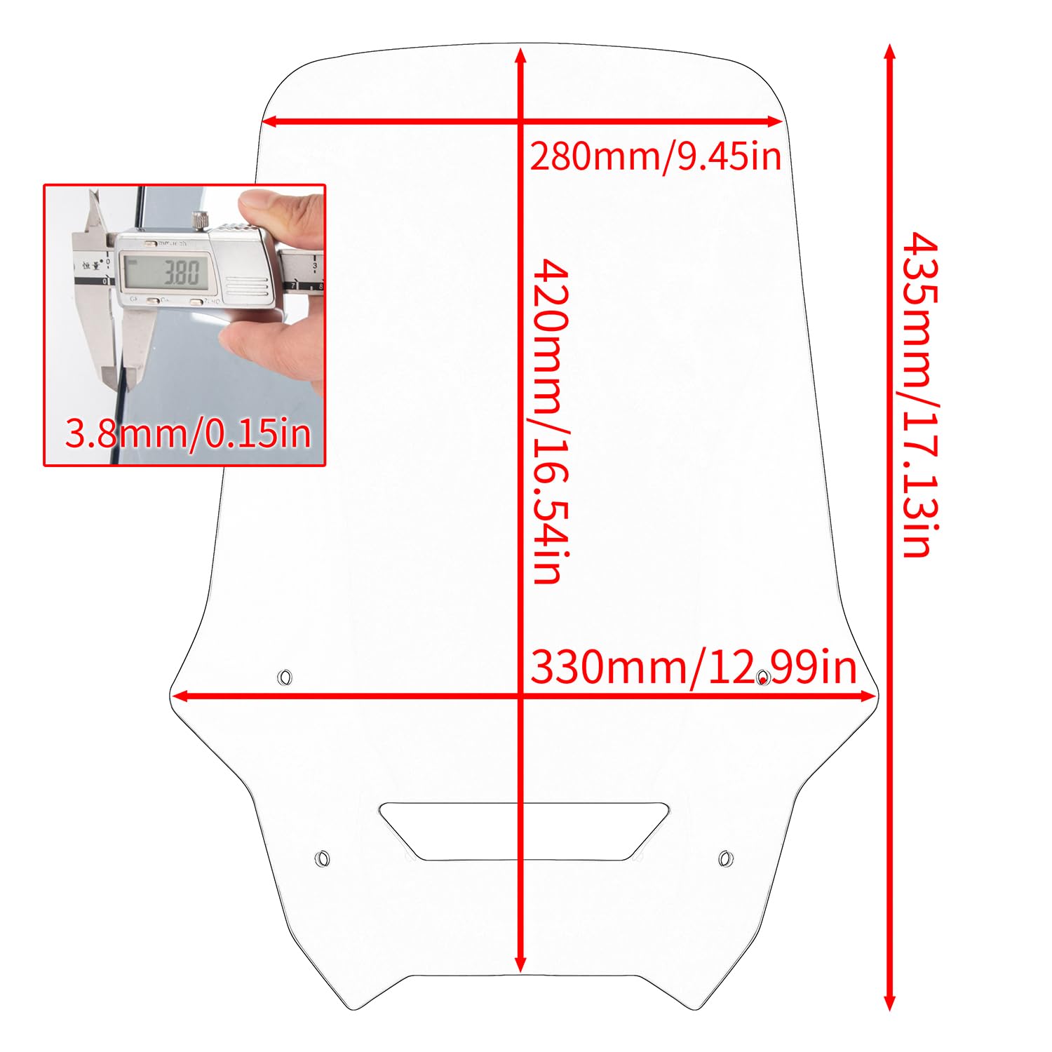 Pare-Brise pour Moto NX500 NX400 2024 2025 2026 Bulle Touring Déflecteur - Fumé clair | Déflecteur de pare-brise pour moto