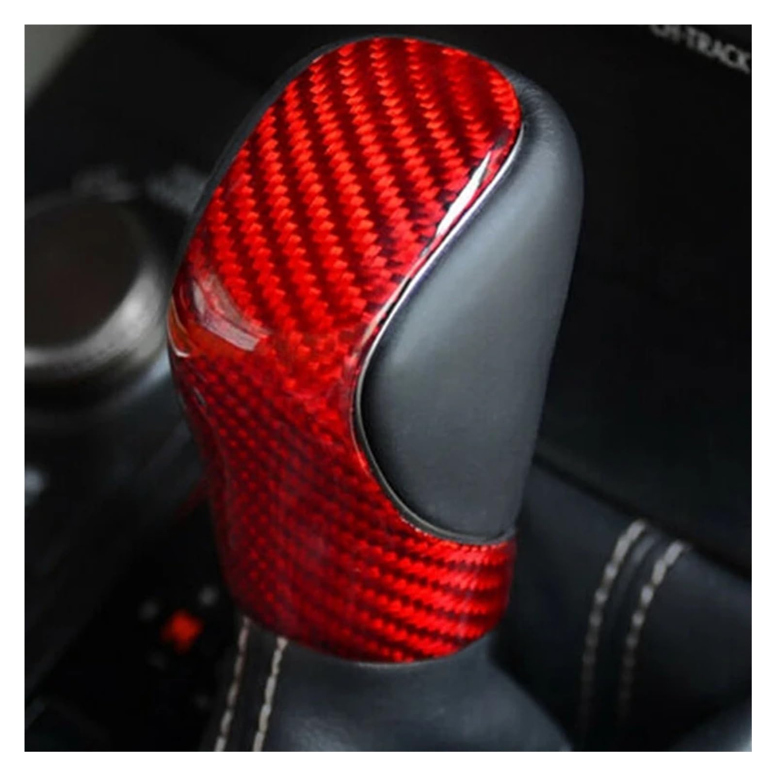 Hrtsdnlc Red Automotive Components Carbon Fiber Car Gear Shift Knob Cover Trim For Lexus Nx Nx200t Es 200 Rx 450H Is Gs(Red)