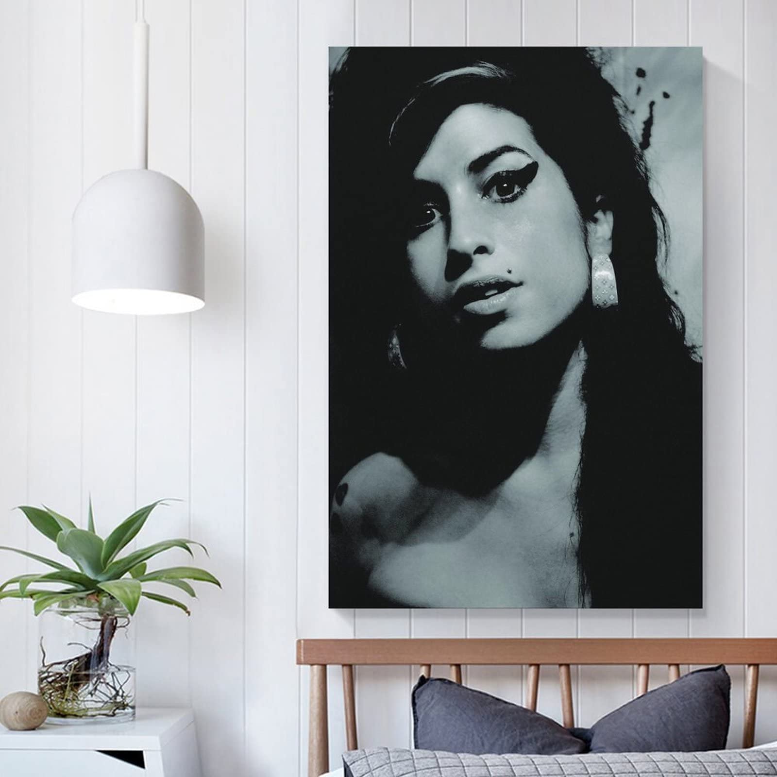 Amy Winehouse Poster Im Vintage-Look - Schwarzweiß Leinwandbild Für Dein Zuhause