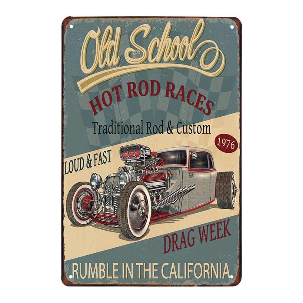 Auto Repair Garage Metal Tin Sign Retro Vintage Plaque Set of 4