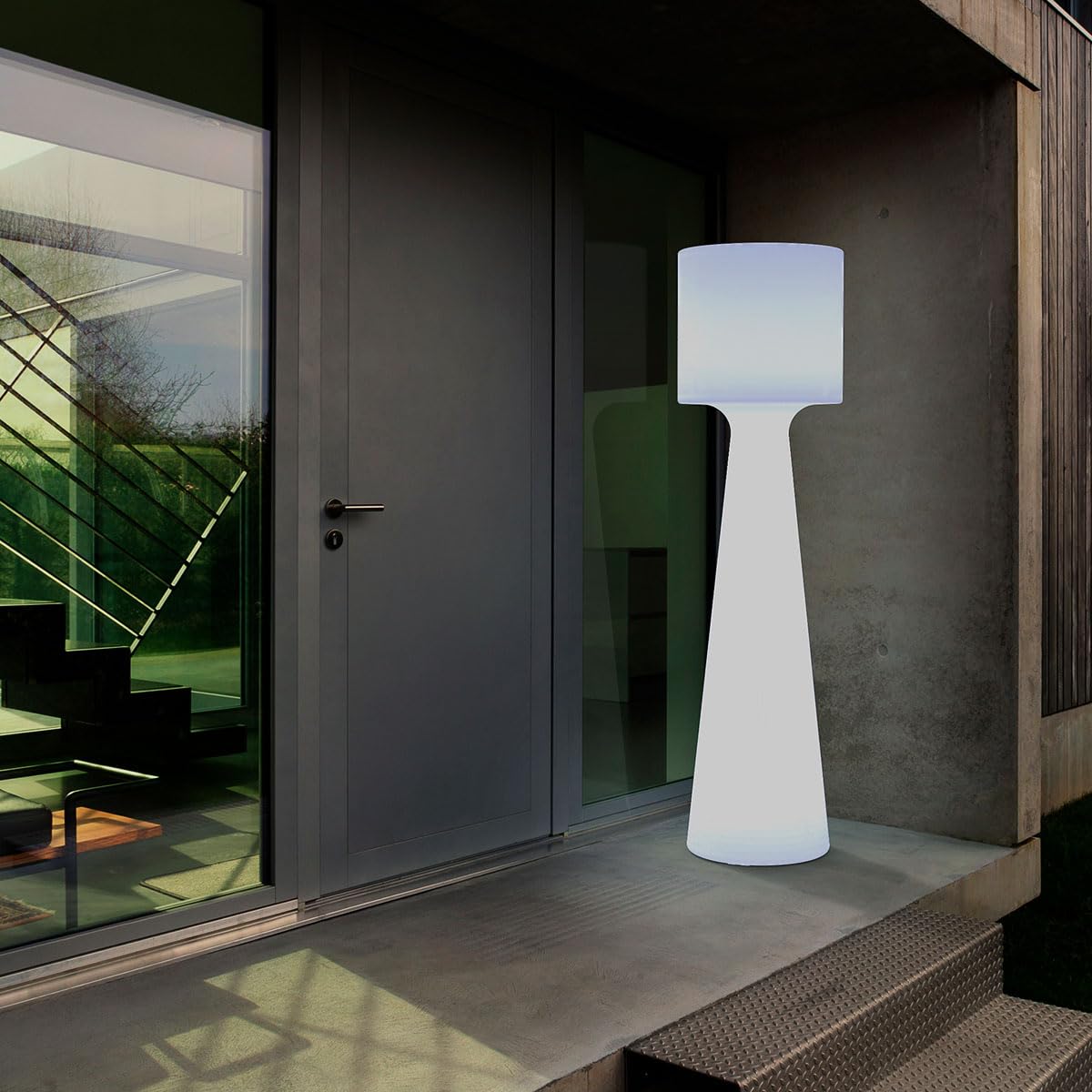newgarden GRACE- Lámpara de pie para exteriores (140 cm), color blanco