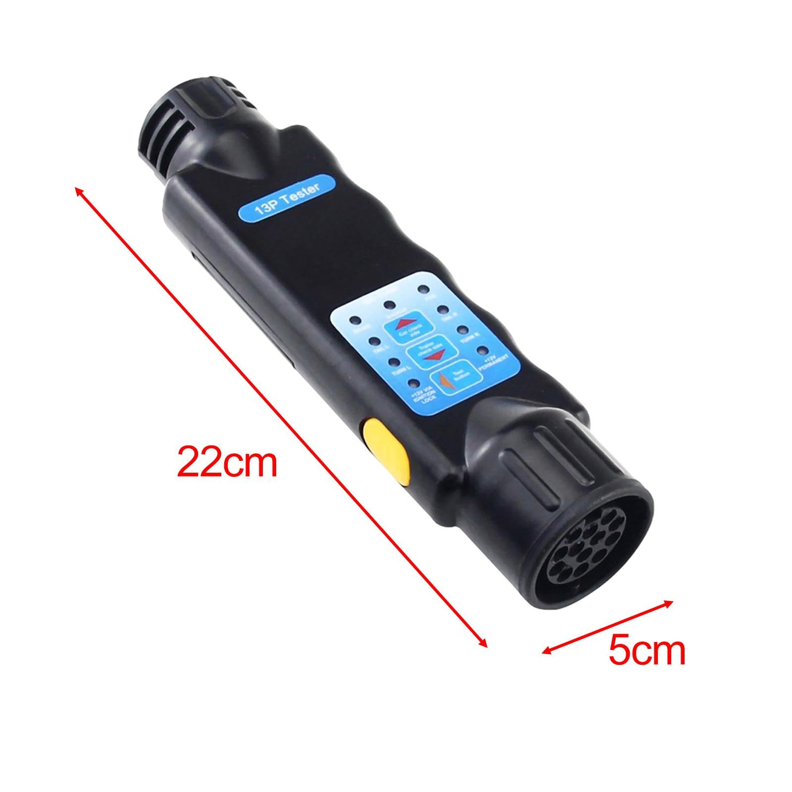 F Fityle Probador de Conector de RV de Remolque Tester de 12V de Remolque de Remolque de Remolque Probador