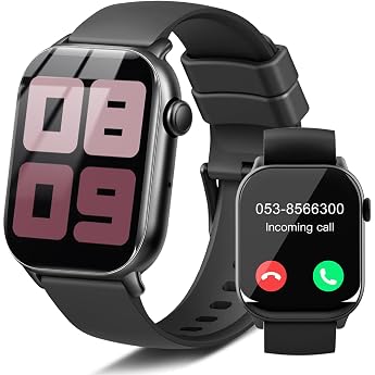 Smartwatch Men Women 1.96 Inch HD Fitness Watch with Phone Function Smart Watch with SpO2 Heart Rate Monitor Sleep Monitor Pedometer Watch 110+ Sports Modes Fitness Tracker IP68 Waterproof Sports