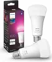 PHILIPS Hue白色・カラーLED電球 2個セット Amazon | Philips Hue (ヒュー) ホワイトシングルランプE17(電球