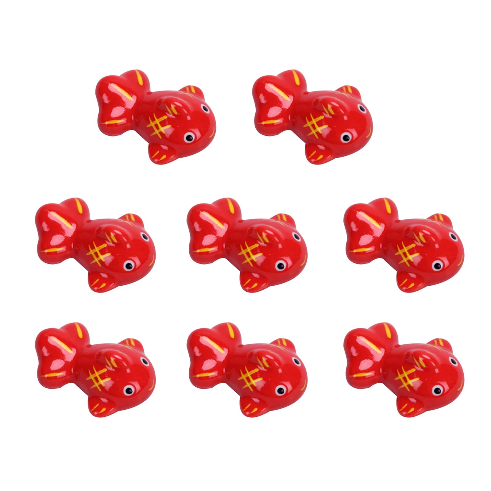 Tsophreniq 8Pieces Ceramic Chopstick Holder Fish-Shaped Chopsticks Shelf Animal Decor Dining Tableware Cutlery Organizers Tableware Accessory Ceramic Holder Dining Table Decoration