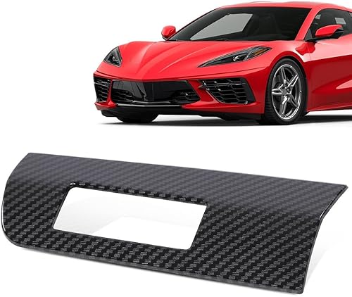 Miniatura 9 de Cubierta de panel de visualización de fibra de carbono compatible con Chevrolet Corvette C8 2020-2022