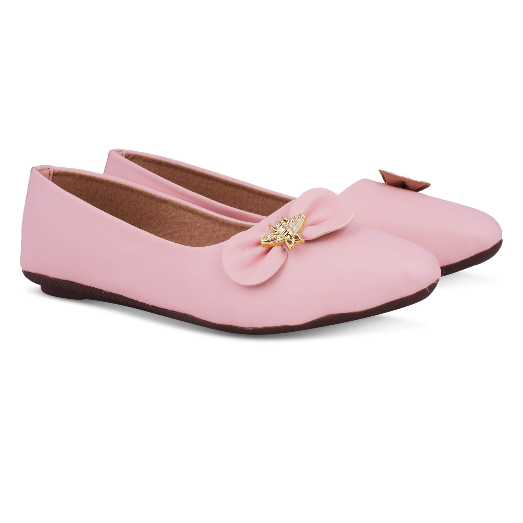 Denill Latest Collection Comfortable and Stylish Pointed Toe Bellies for Womens and Girls Pink (B07MV464YH) Amazon Price History, Amazon Price Tracker