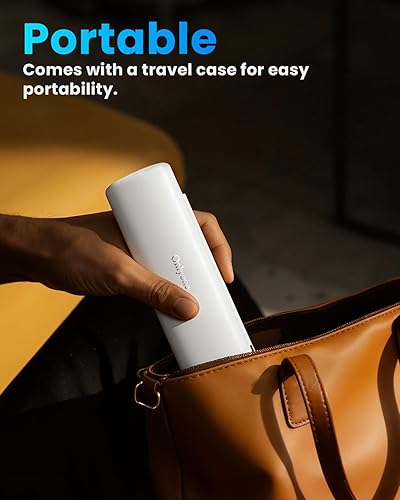 Miniatura 5 de Onlyone Cepillo de dientes eléctrico sónico, blanco, tecnología ultrasónica con 40,000 golpes por minuto, 5 modos de limpieza, pantalla LED,