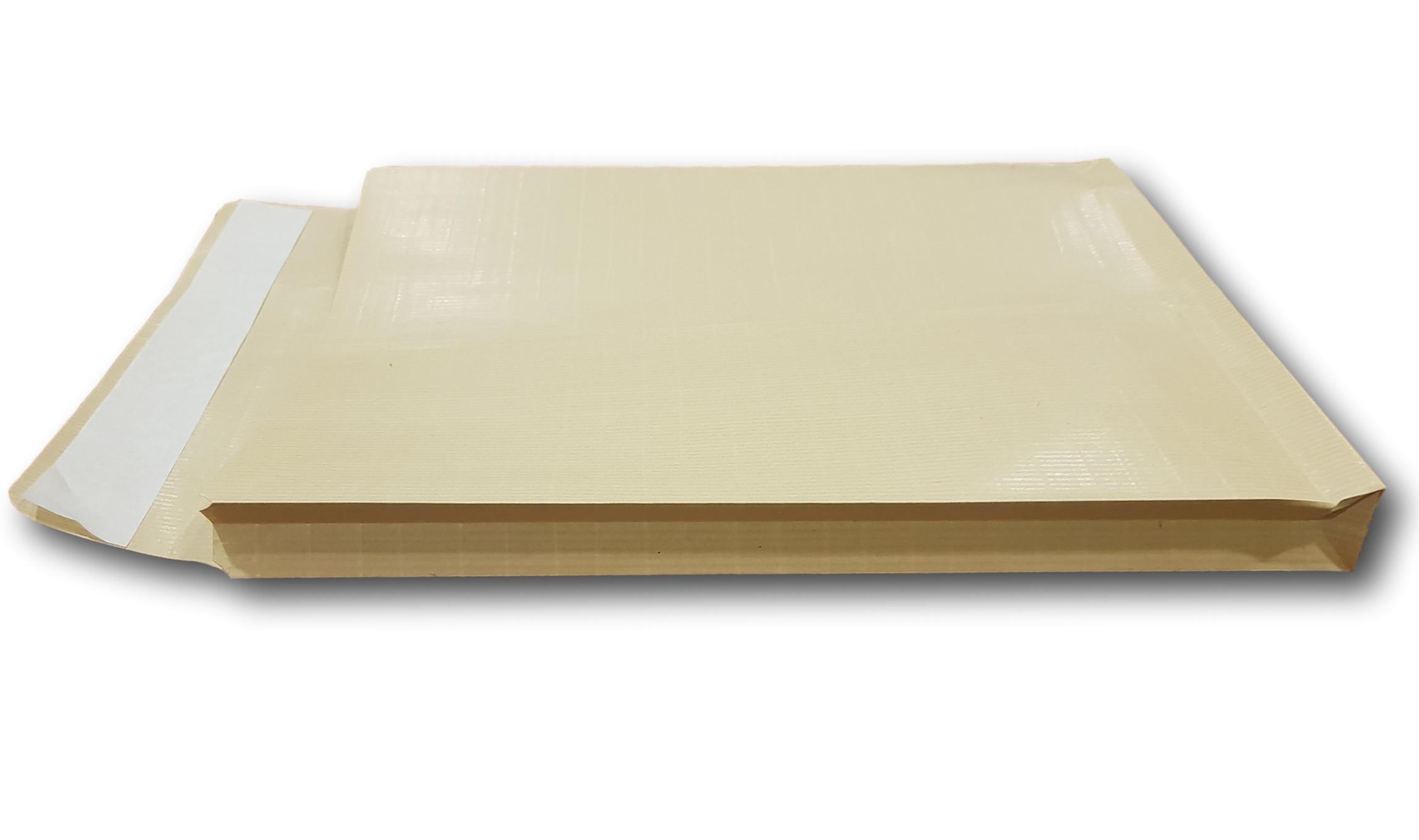 20 grandes bolsas de fuelle Kraft sólido B4 Armed 135 Gr - 24: 260 x 330 x 30 mm para A4, resistente reforzado