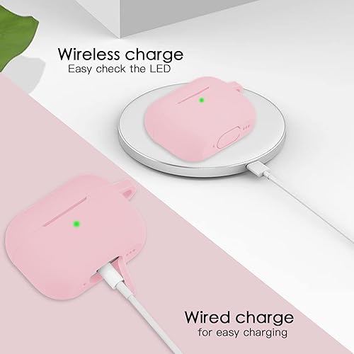 Miniatura 3 de OLEBAND Funda para Airpods Pro de 1 generación con bonito llavero brillante, funda protectora de silicona y antideslizante, compatible con Apple Air