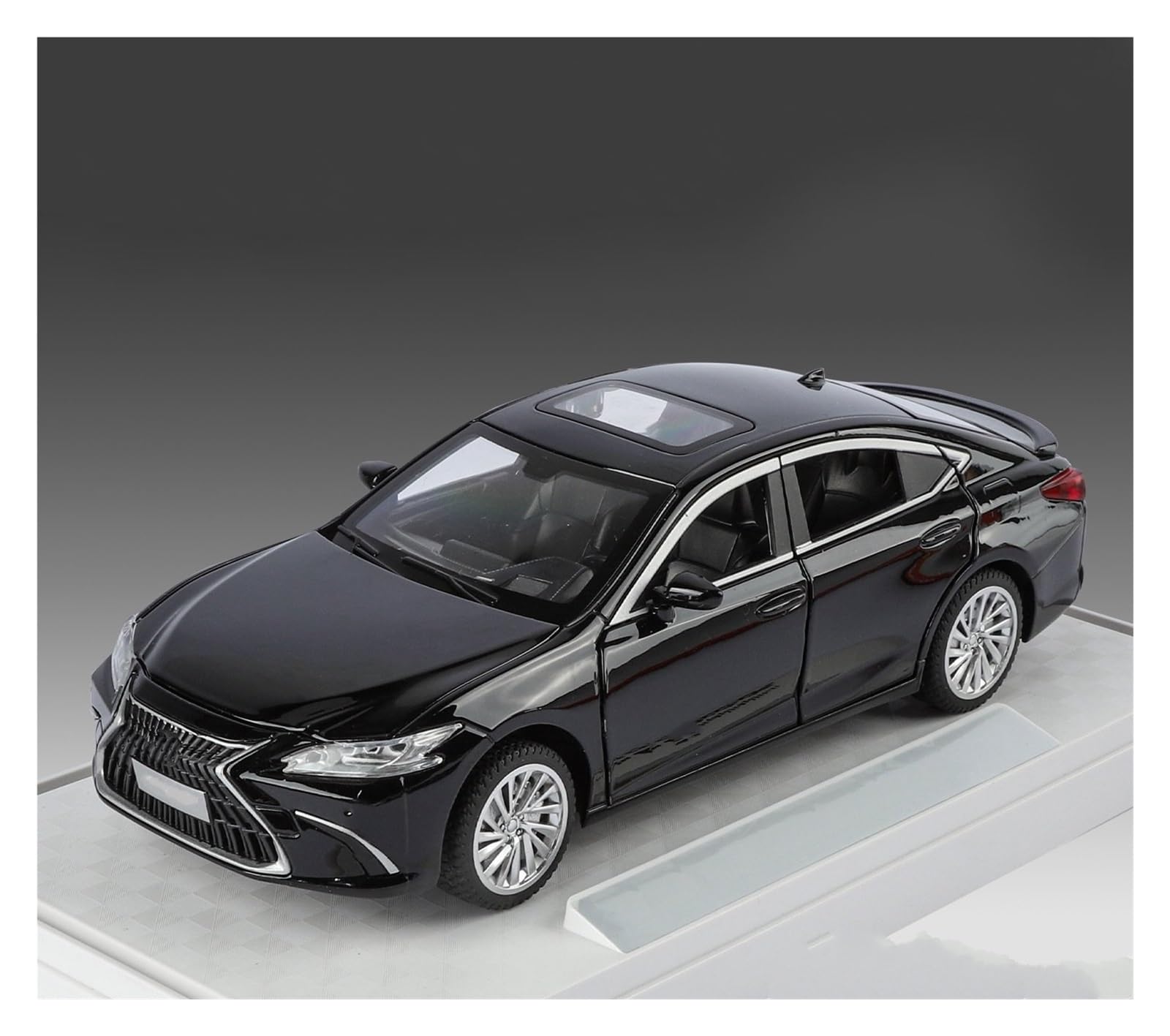 MOCALUX Scale Die-Cast Model Car 1:24 For Lexus ES300H Alloy Metal Diecast Car Model Display Ornaments(Black)
