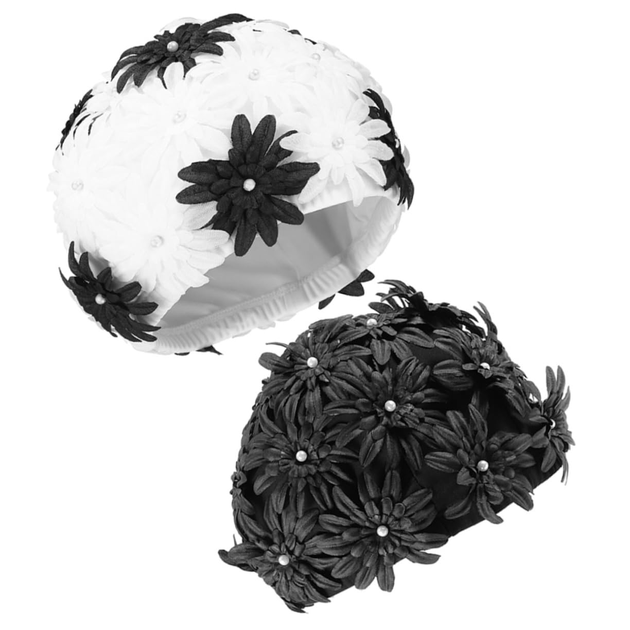 Gorro De Natación Floral Mujeres Protección del Cabello Gorro De Natación Y Elástico Piscina De Brocado Y Actividades Acuáticas