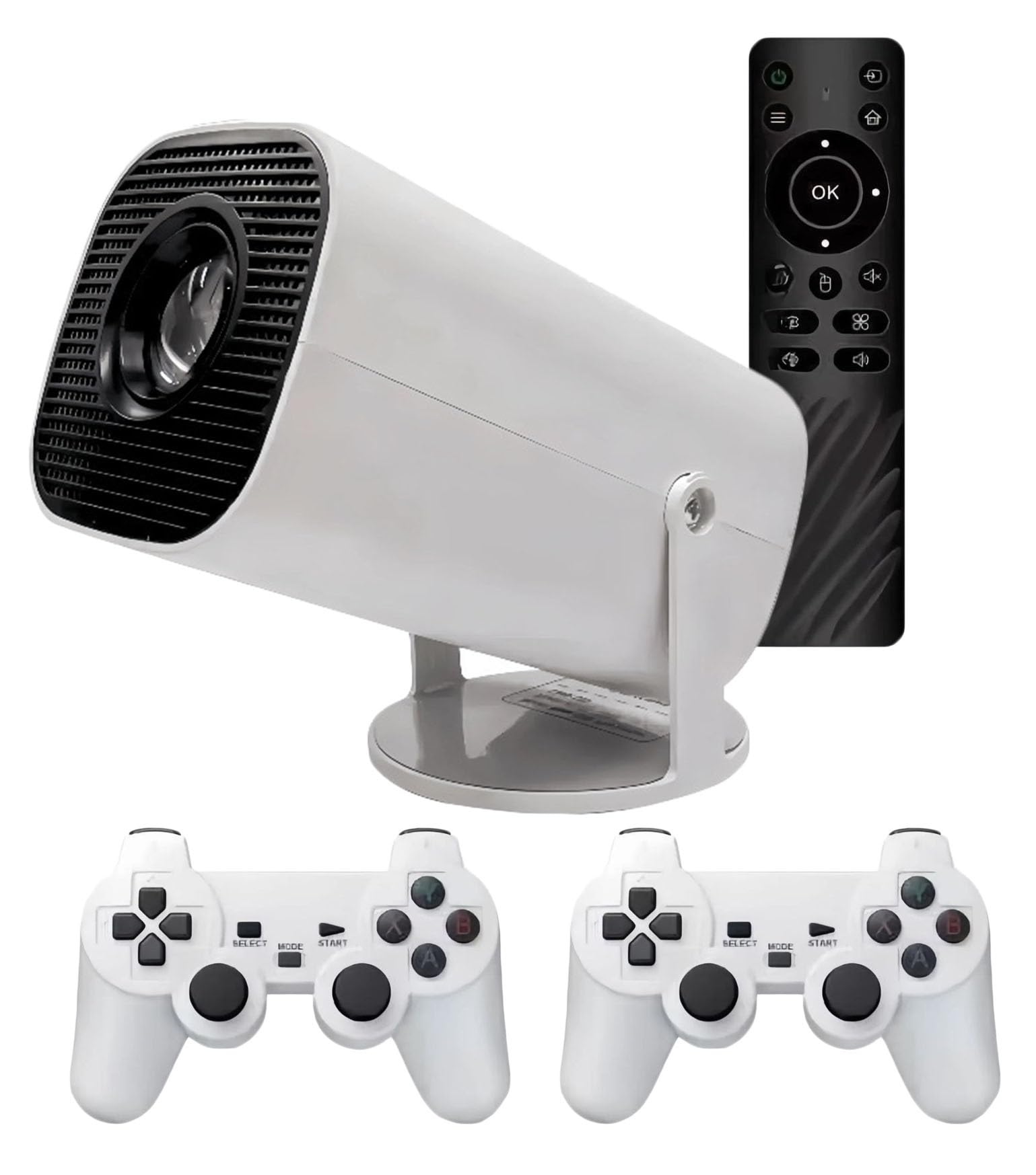 Video Game Projector, 4k/1080P HD Retro Game Projector with 2 Wireless Controllers with Over 36,000 Classic and Modern Games Christmas Family Entertainment Essential