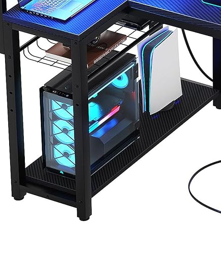 Amazon.com: Homieasy Small Gaming Desk with Power Outlets Pegboard