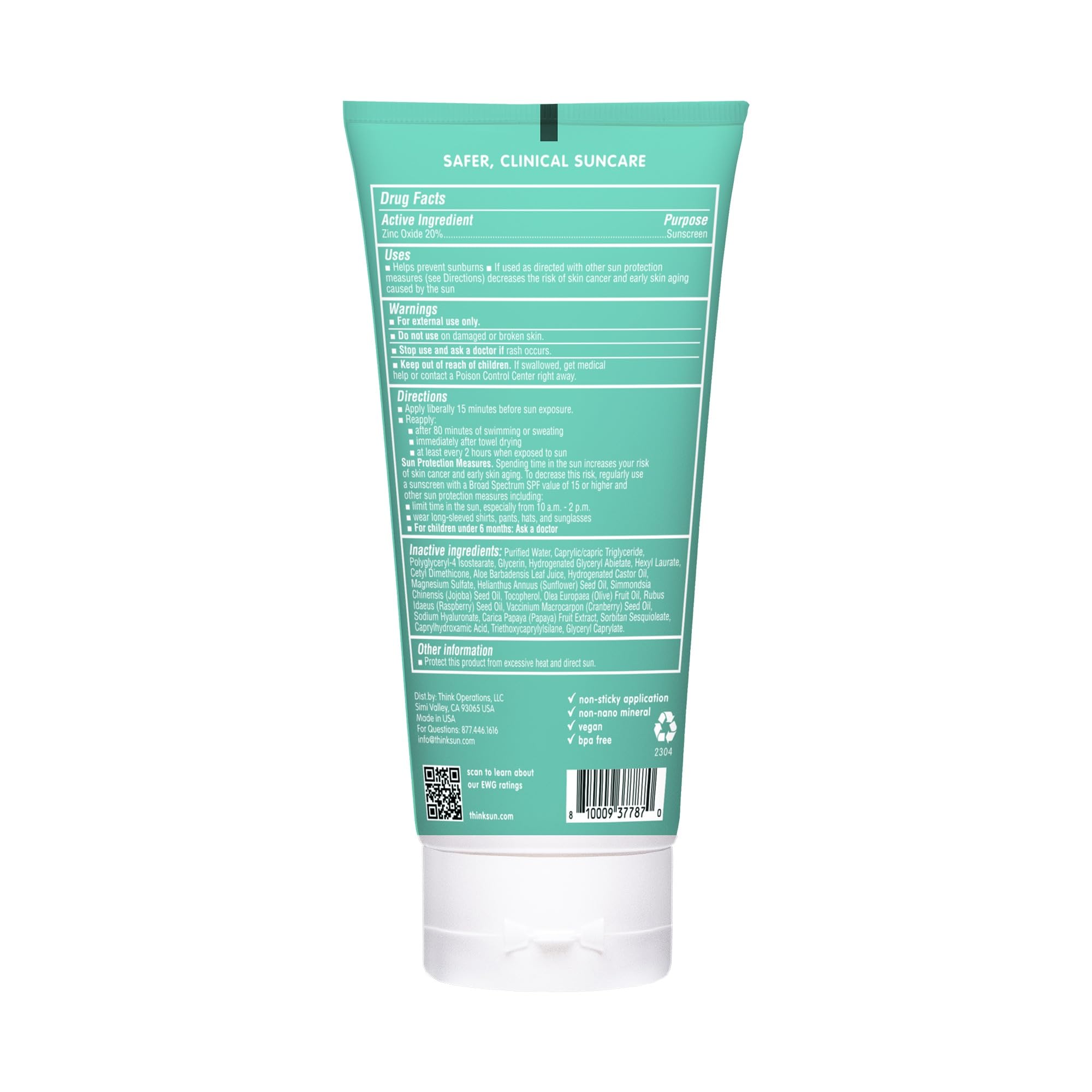 Thinkkids SPF 30 Mineral Sunscreen for Kids, 6 fl oz