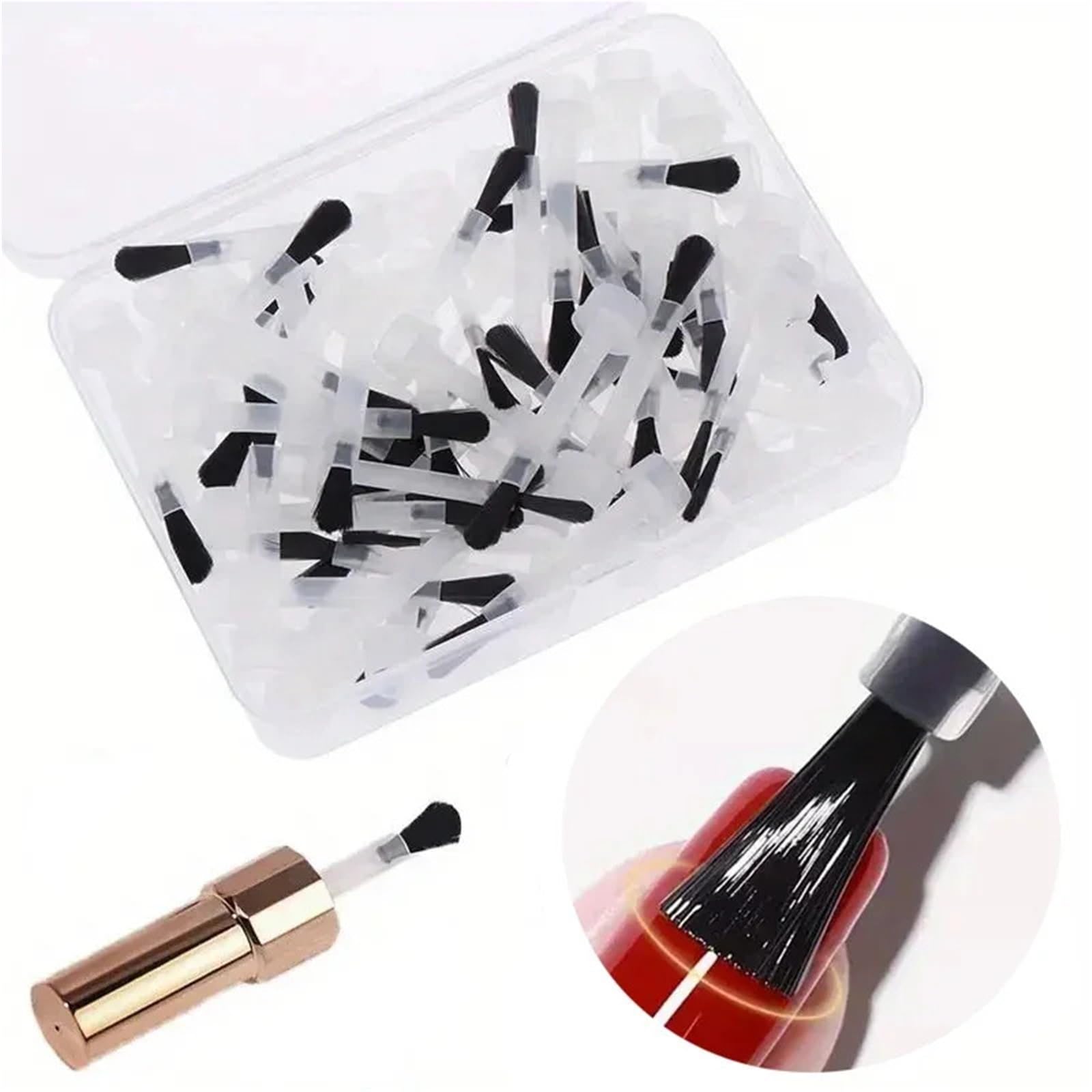 Pennelli unghie 66 pezzi/25 pezzi di pennelli for smalto for unghie, testine di ricambio, applicatori, strumenti for manicure per il Fai Da Te(66pcs set)