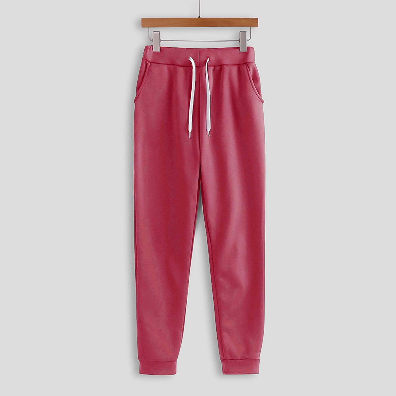 Tenue de loisirs pour femme - Ensemble pyjama côtelé - 2 pièces | Sweat à capuche à manches longues et longue taille élastique, pantalon de loisirs, pyjama avec cordon de serrage et poches