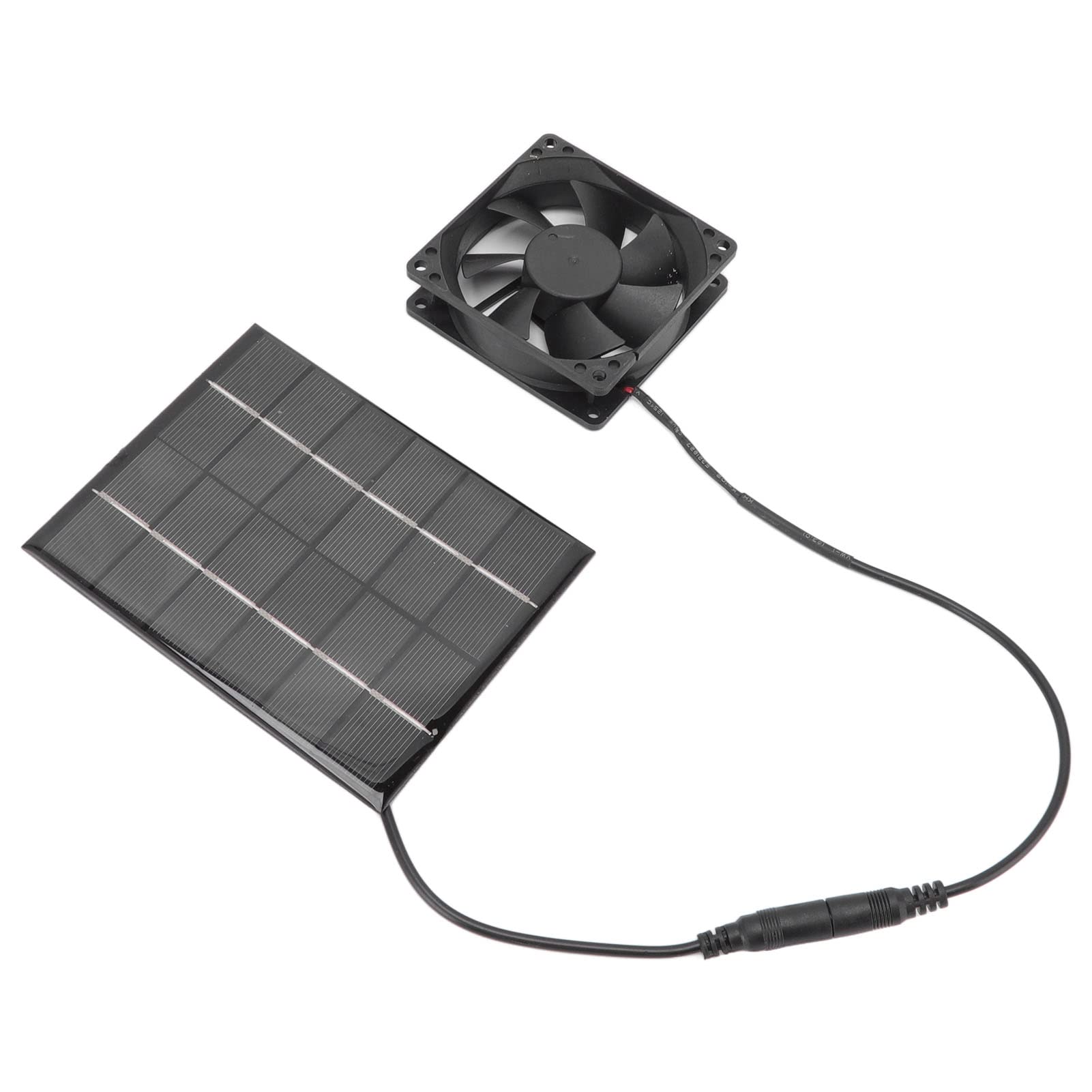 Solar Powered Ventilation Fan Kit Greenhouse Cooling Tool Exhaust Heat Dissipation 5.31 x 4.33 Inch Panel for Sheds
