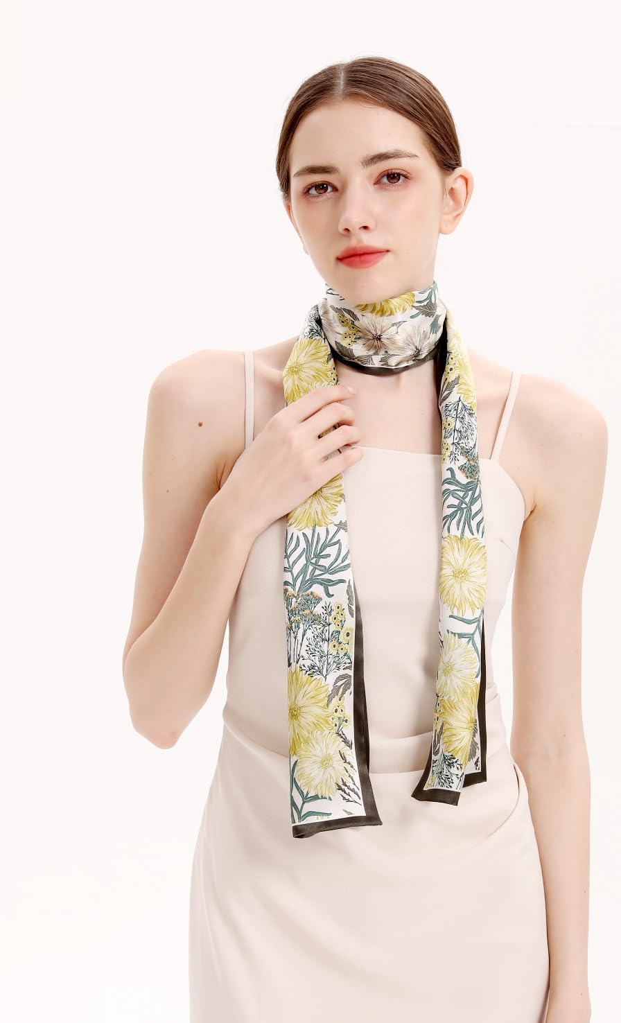 MEISEE 100% Mulberry Silk Scarf for Women 59”*6.3” Long Headscarf Neck Scarf Hair Wraps and Shawls with Gift Packed - Image 2