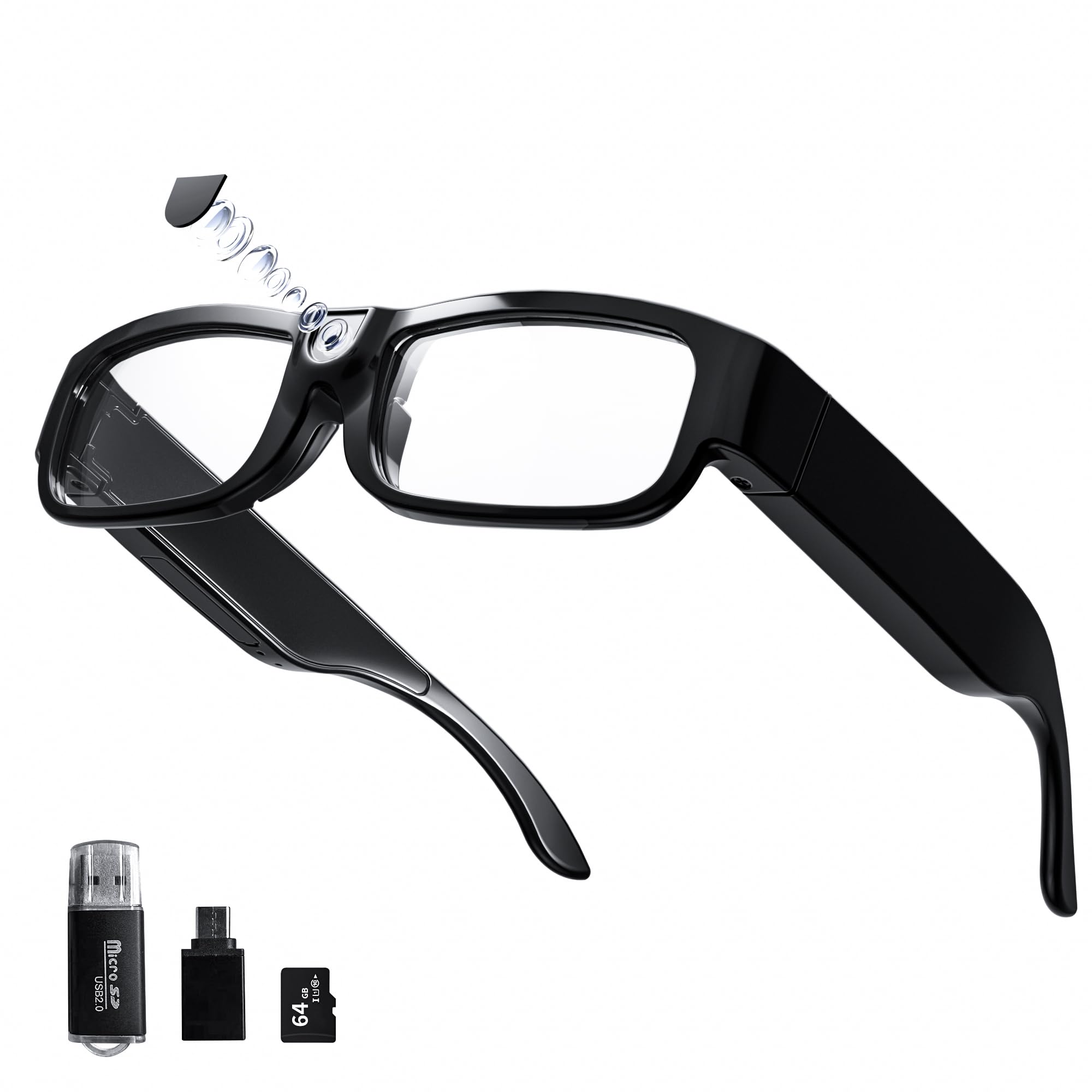 4K HD Camera Glasses 2025 Upgrade Video Smart Glasses for Indoor Outdoor Sports Cycling Driving Hunting Hiking Fishing