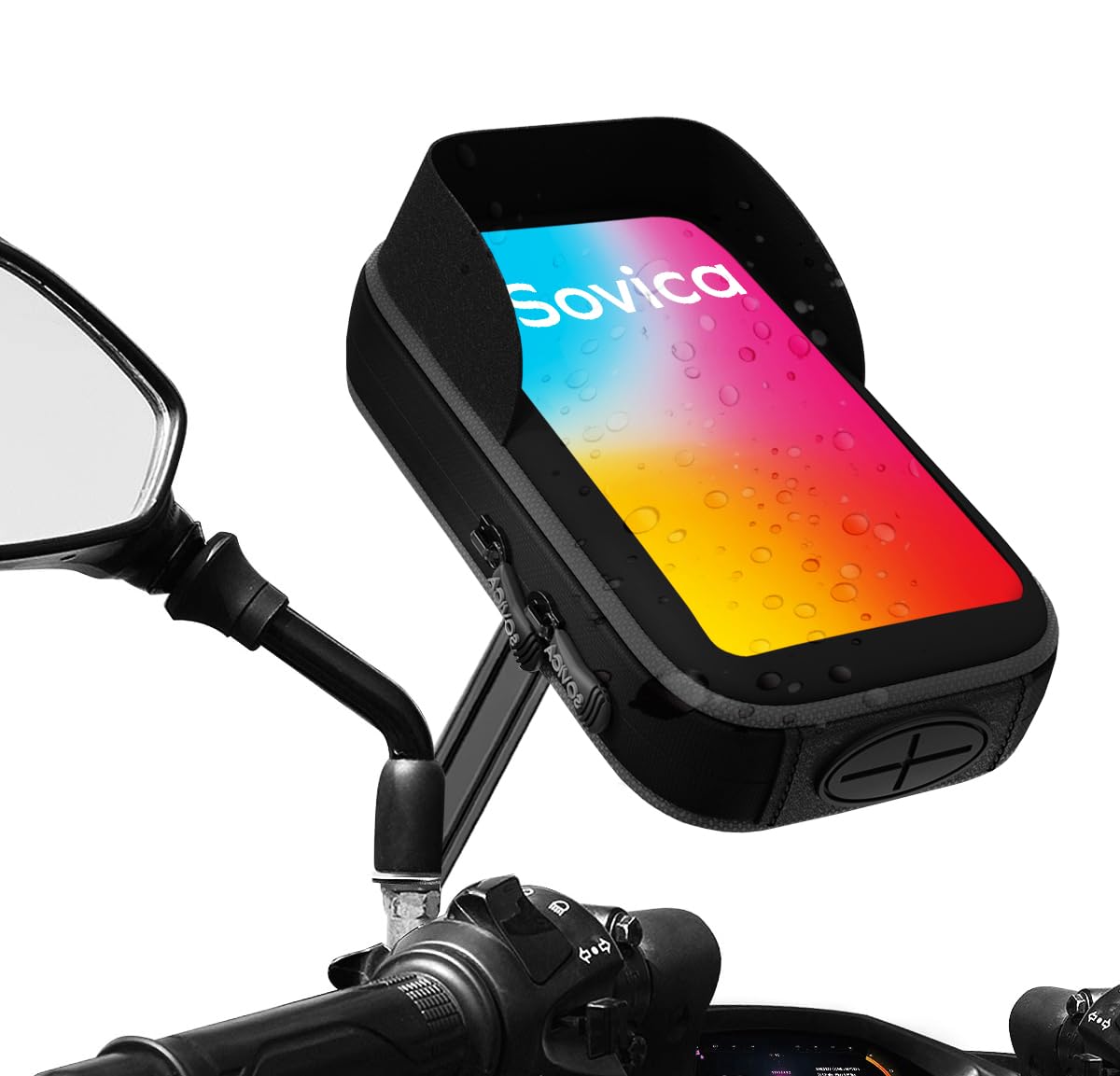 Motorrad Handy Visier - Wasserdichter Sonnenschutz Für Navi Auf Dem Bike