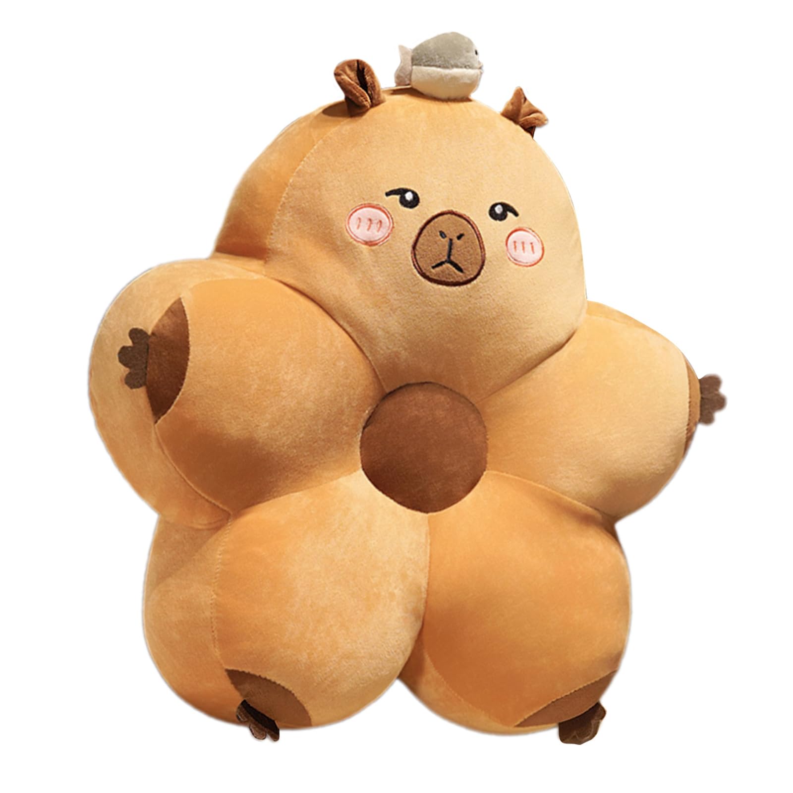 Jazuaiao Capybaras Back Pillow, Ergonomic Lumbar Cushions Car Seats Backrest for Home and Vehicle Seats Ergonomic Back Cushions