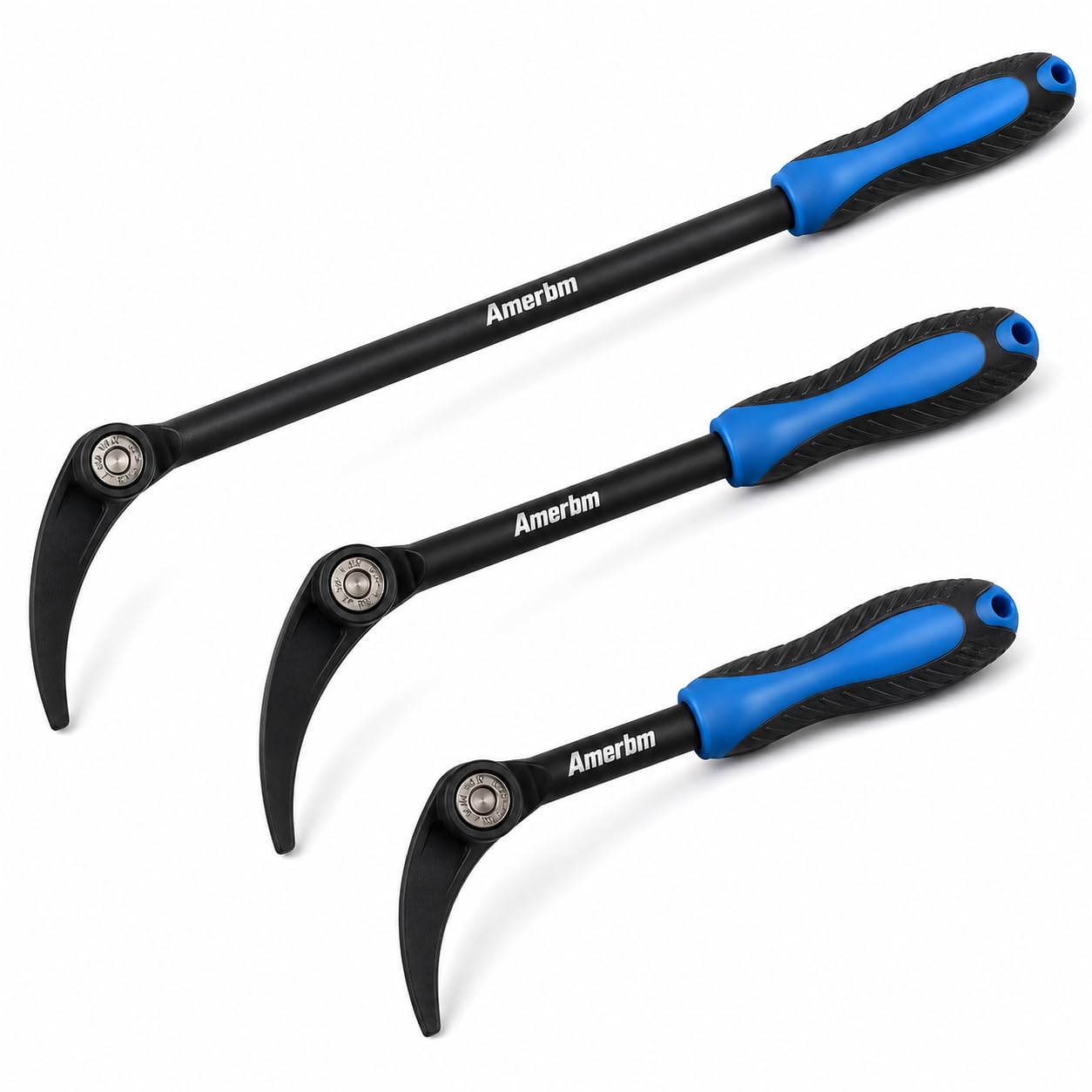 3-teiliges Indexier-Hebelstangen-Set, 15-fach verstellbare Winkel, Hebeleisen, robuster Chrom-Vanadium-Stahl, 20,3 cm, 30,5 cm, 40,6 cm, indexierbares Stemmeisen-Set mit Koffer, professionelles