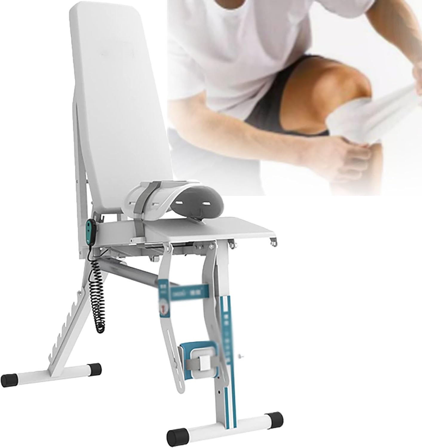 Electric Knee Rehabilitation Trainer, Adjustable Leg Stretcher Exerciser, Lower Limb CPM Machine with Remote Control, Adjustable 0-180°Flexion/Extension for Joint Stiffness rightleg