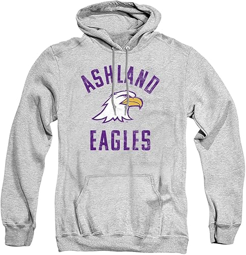 Ashland University - Sudadera con capucha unisex con logotipo oficial de Eagles para adultos, Ashland University, Athletic Heather, talla 2XL,