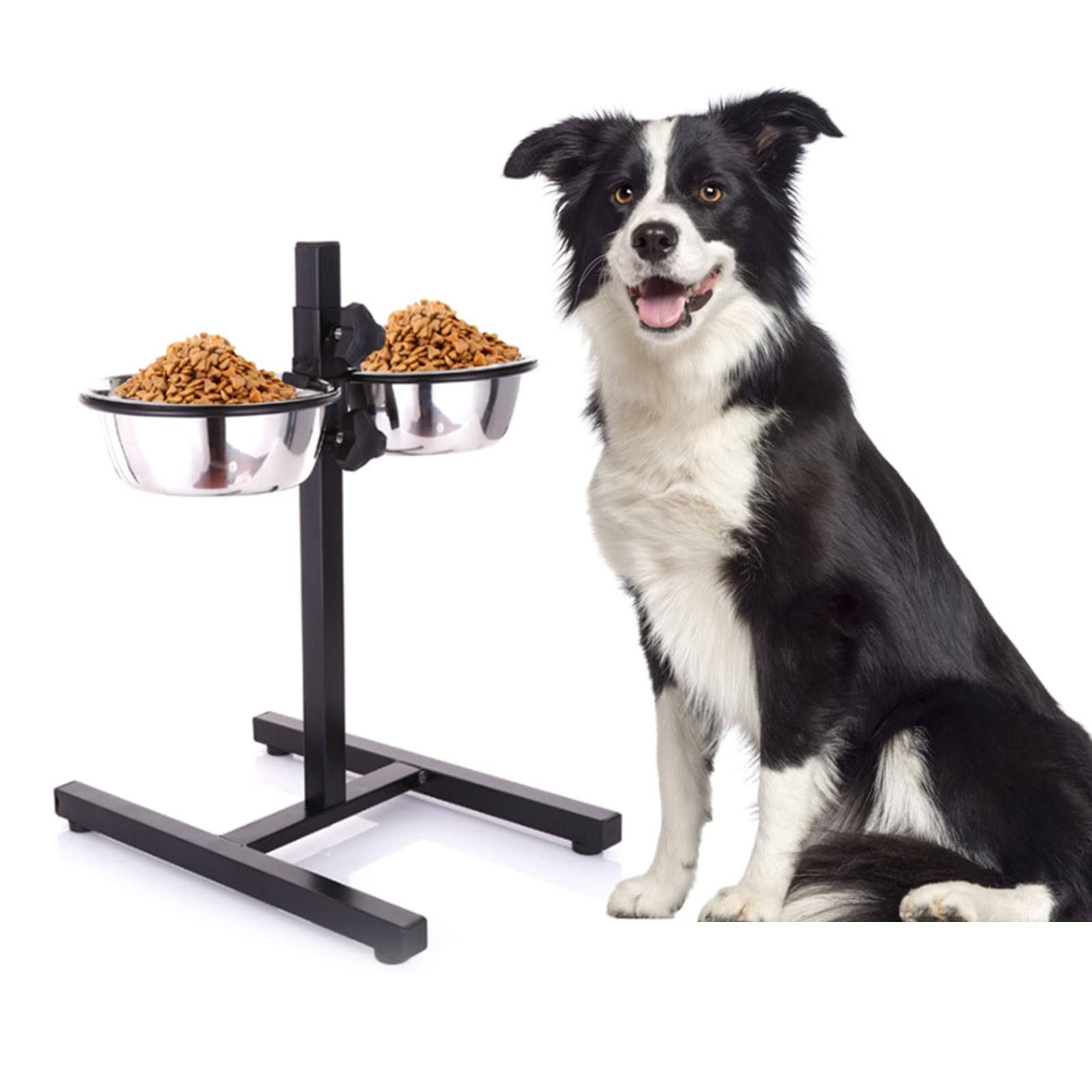 Adjustable Height Dog Bowls Dog Feeder Bowls and Drinkers Stainless Steel Pet Feeders Pet Dogs Accessories