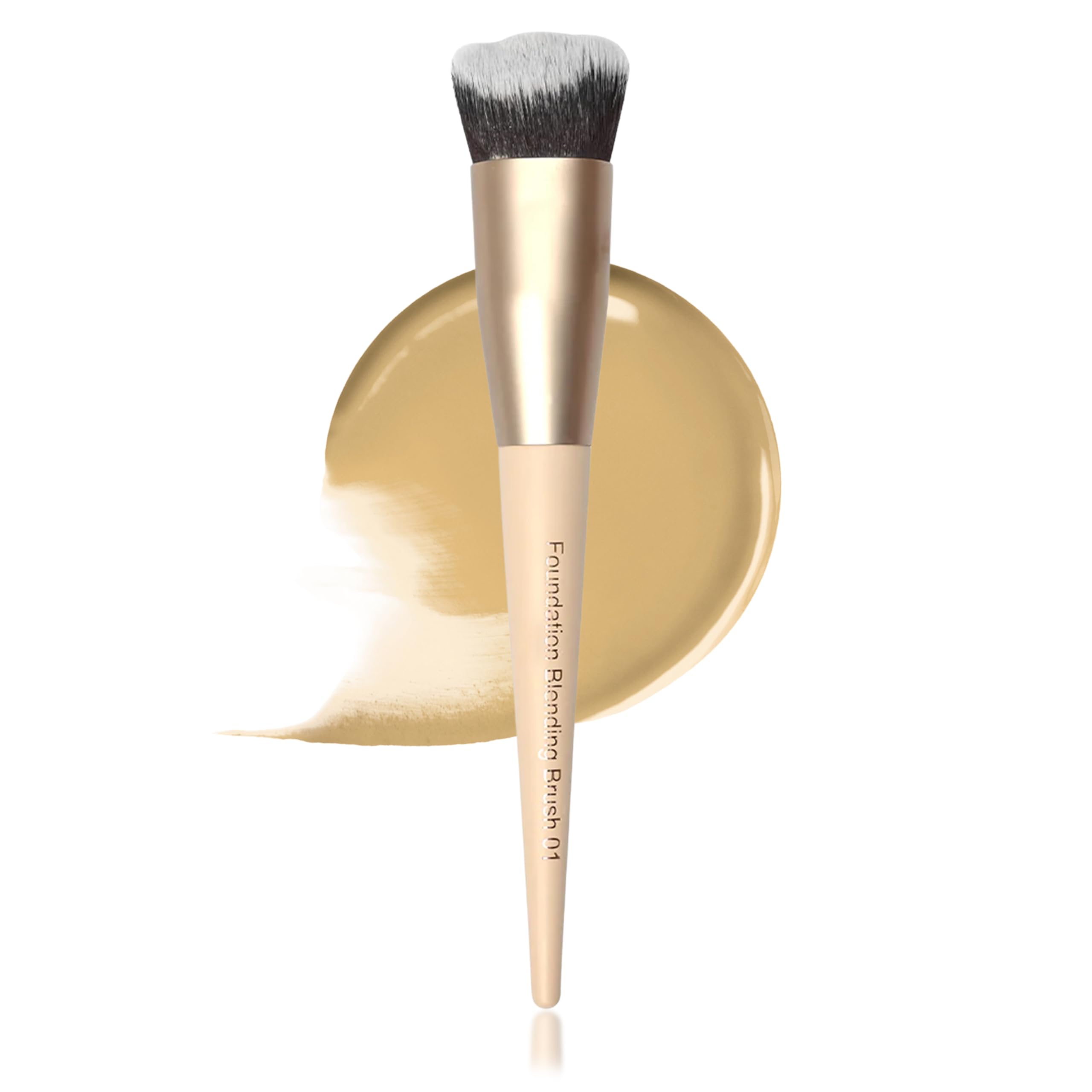 Milagro Beauty Foundation Brush 01 – Seamless Blending Brush for Liquid, Cream & Powder Foundations, Soft Dense Bristles, Flawless Coverage, Vegan & Cruelty-Free, Easy to Use & Clean