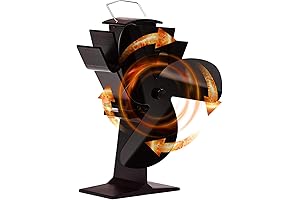 3 Blades Heat Powered Fireplace Fans