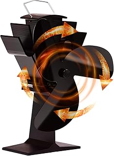 Tomersun 3 Blades Heat Powered Stove Fan for Wood/Log Burner/Fireplace