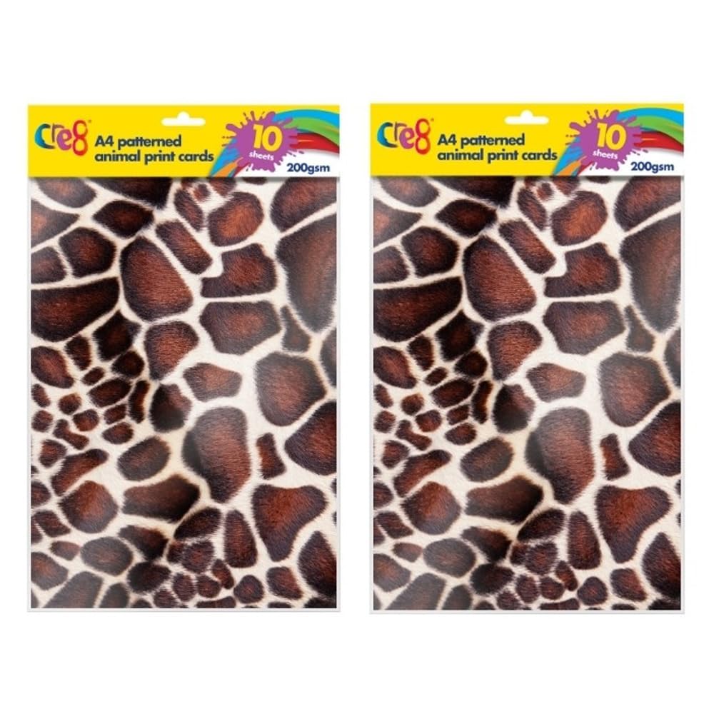 Paquete de 20 hojas A4 con estampado de animales