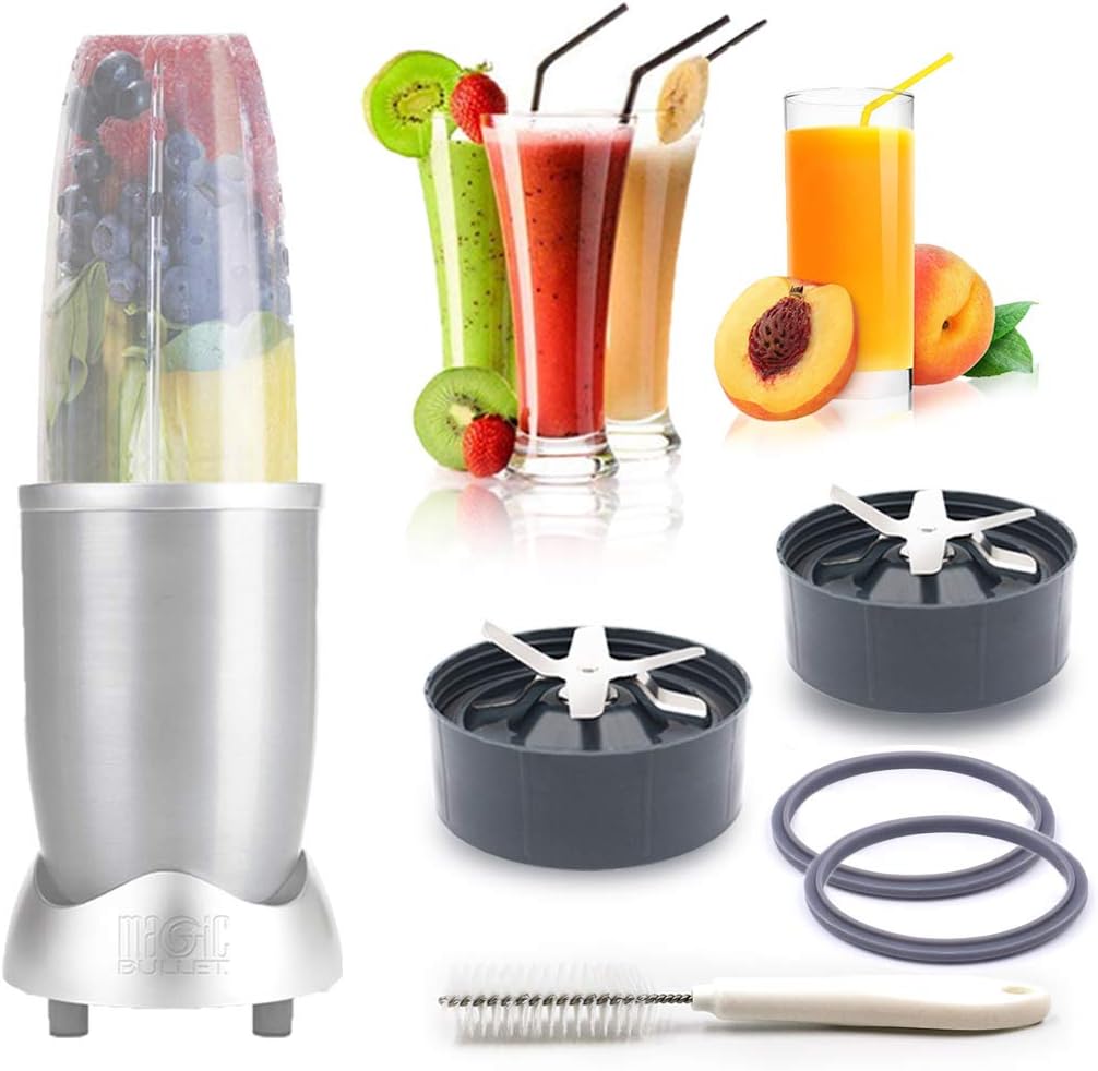 Tanzfrosch Replacement Parts 2 Extractor Blade and 2 Extra Silicone Gaskets Blender Accessories Compatible with 600W/900W Models (2 Packs)