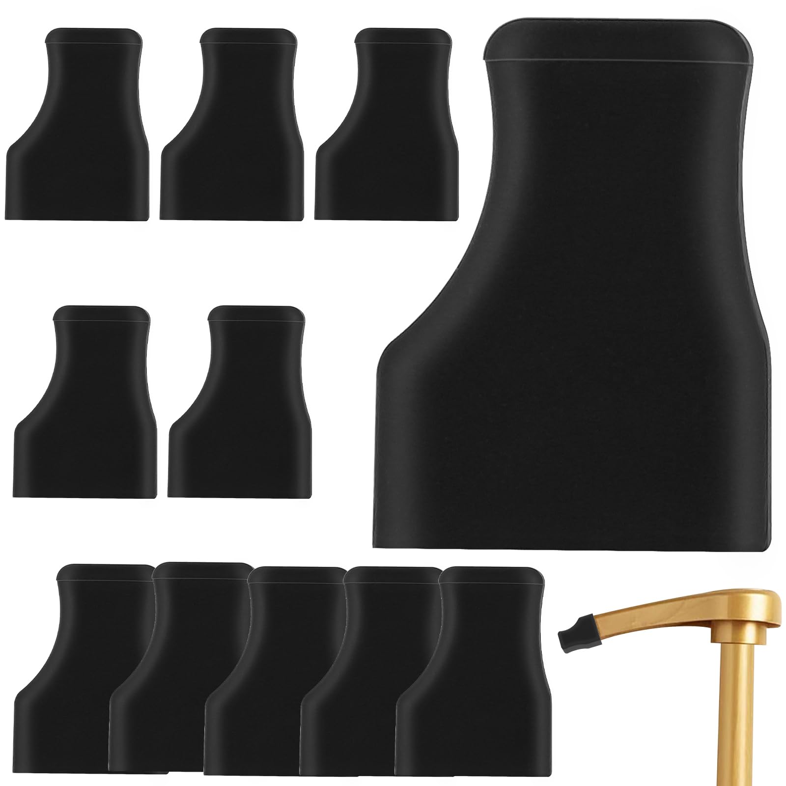 Aster 12 Pcs Coffee Syrup Pump Covers, Silicone Skinny Syrup Pump Tip Cap Covers Fits for Syrup Pump, Pour Dispenser, Oil Liquor Bottle, Keep Syrups Condiments Bottles Clean Preserved, Black