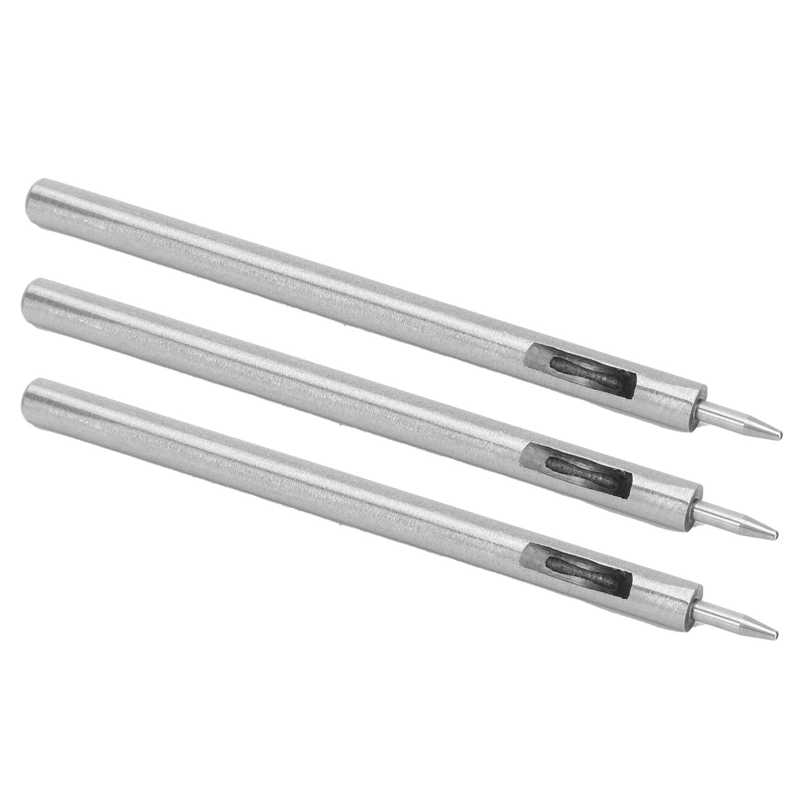 Perforadora de Acero Hueco de 1Mm, Perforadora de Cuero de Aleación de Acero, 3 uds., Perforadora de Agujeros Redondos, Perforadora de Acero de Aleación Diy, Cortador de Cuero,